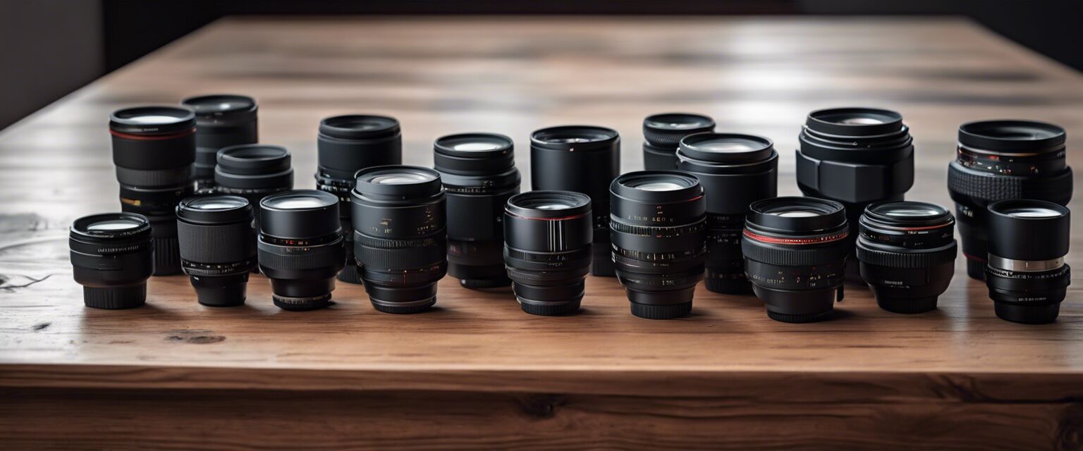 Various camera lenses