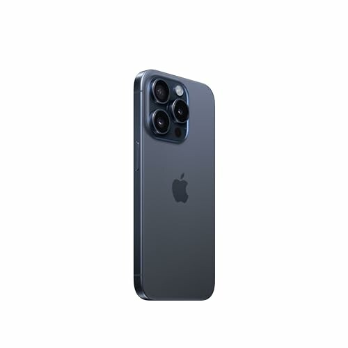 iPhone 15 Pro in titanium finish, rear view