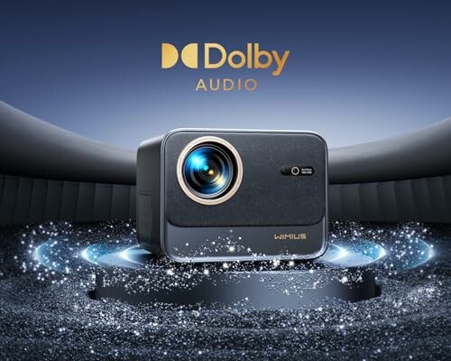 Projector with Dolby Audio logo.
