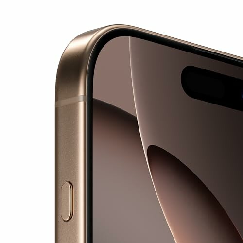 Close-up of gold smartphone edge and screen